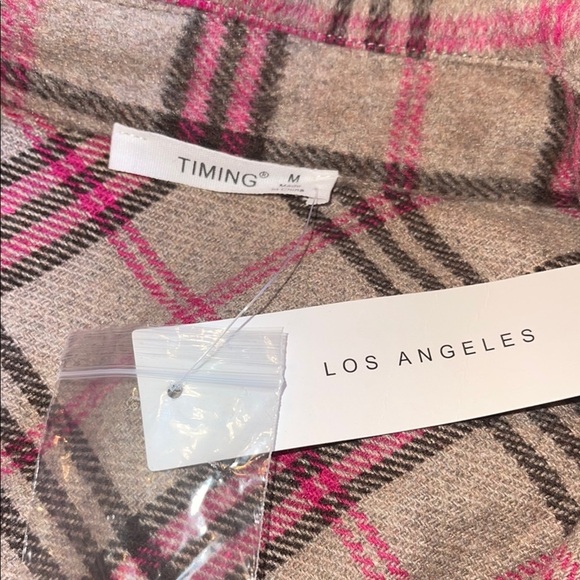 Timing Pink and Tan Plaid Skirt - Picture 2 of 8